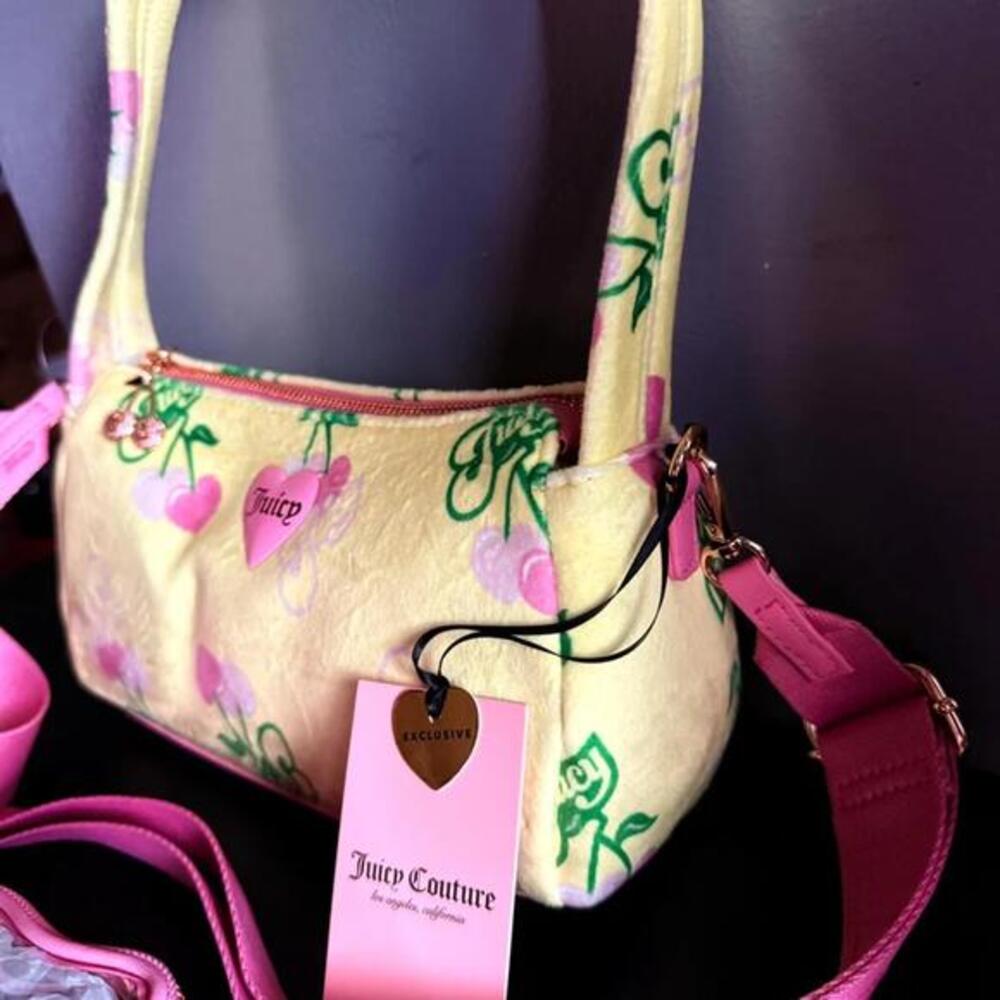 Juicy Couture Cherry Retro Shoulder Bag Yellow Iris NWT Crossbody
